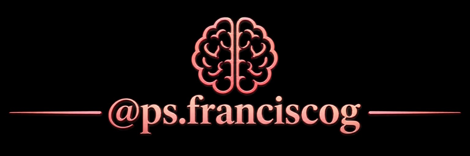 Logotipo de psicología con cerebro rosado y el usuario @ps.franciscog